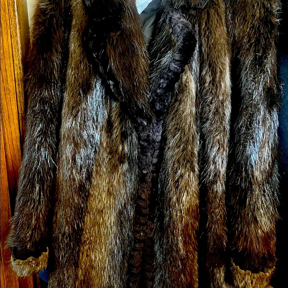 Real fur coat